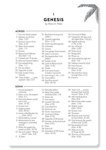 Relaxing Bible Crosswords