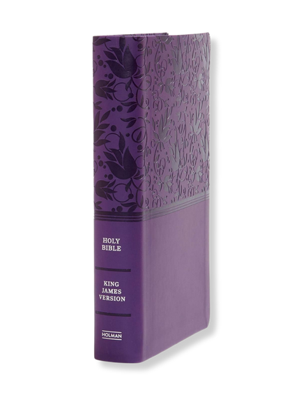 KJV Large Print Personal Size Reference Bible, Leathertouch (Purple)