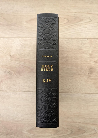 KJV Wide Margin Ornate Tile Bible (Black)