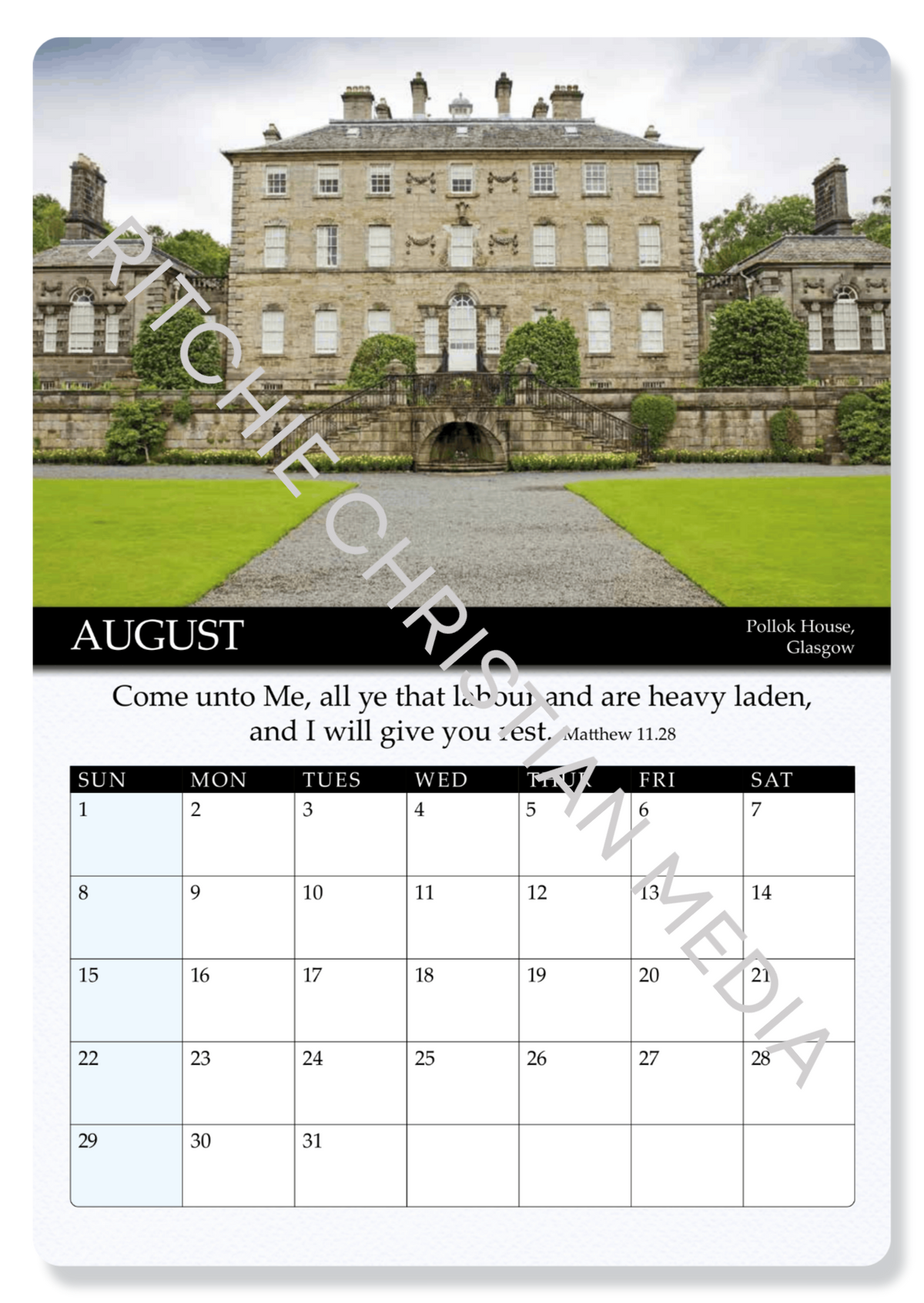 Gospel Calendar 2027