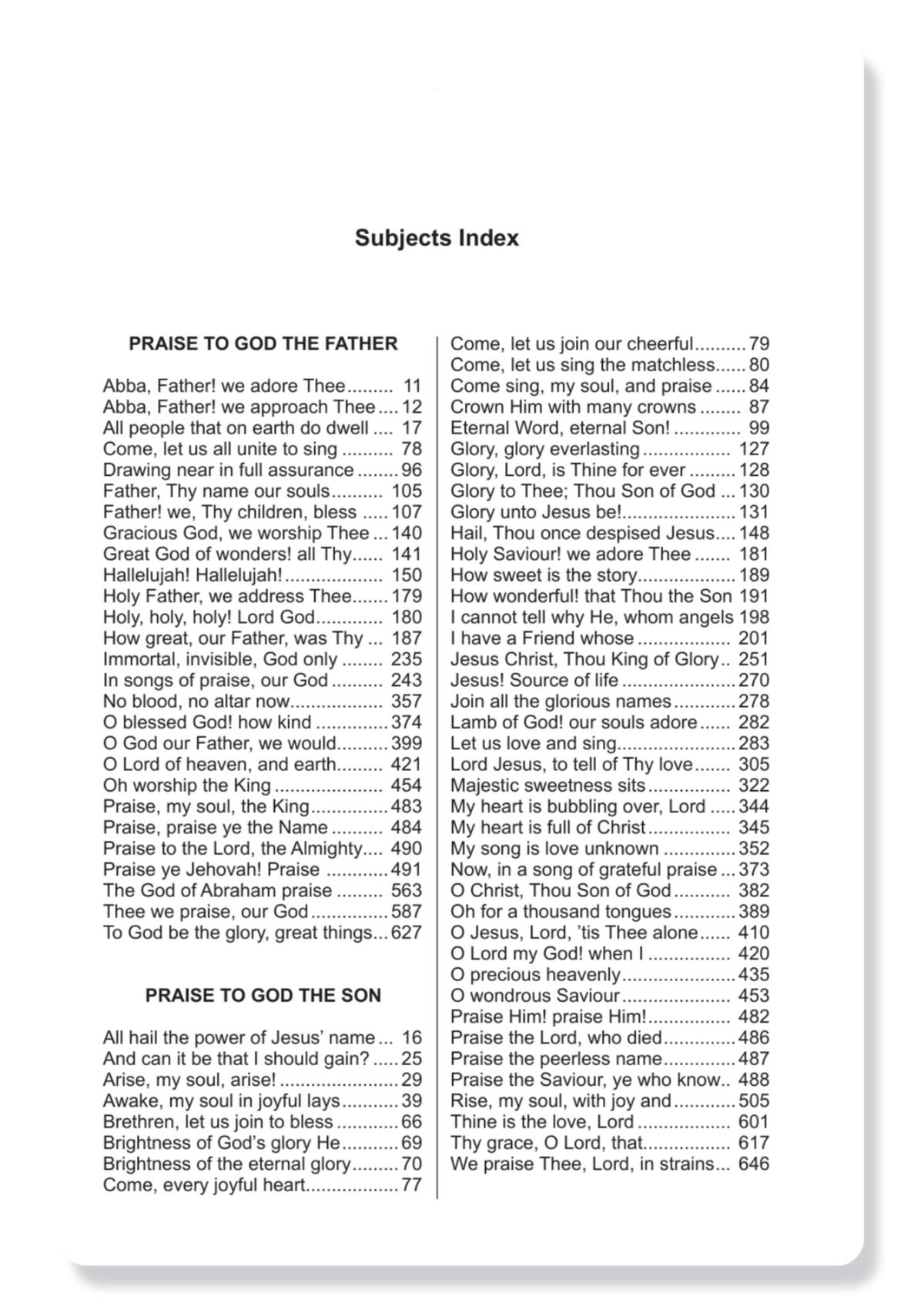 New Believer's Hymn Book
