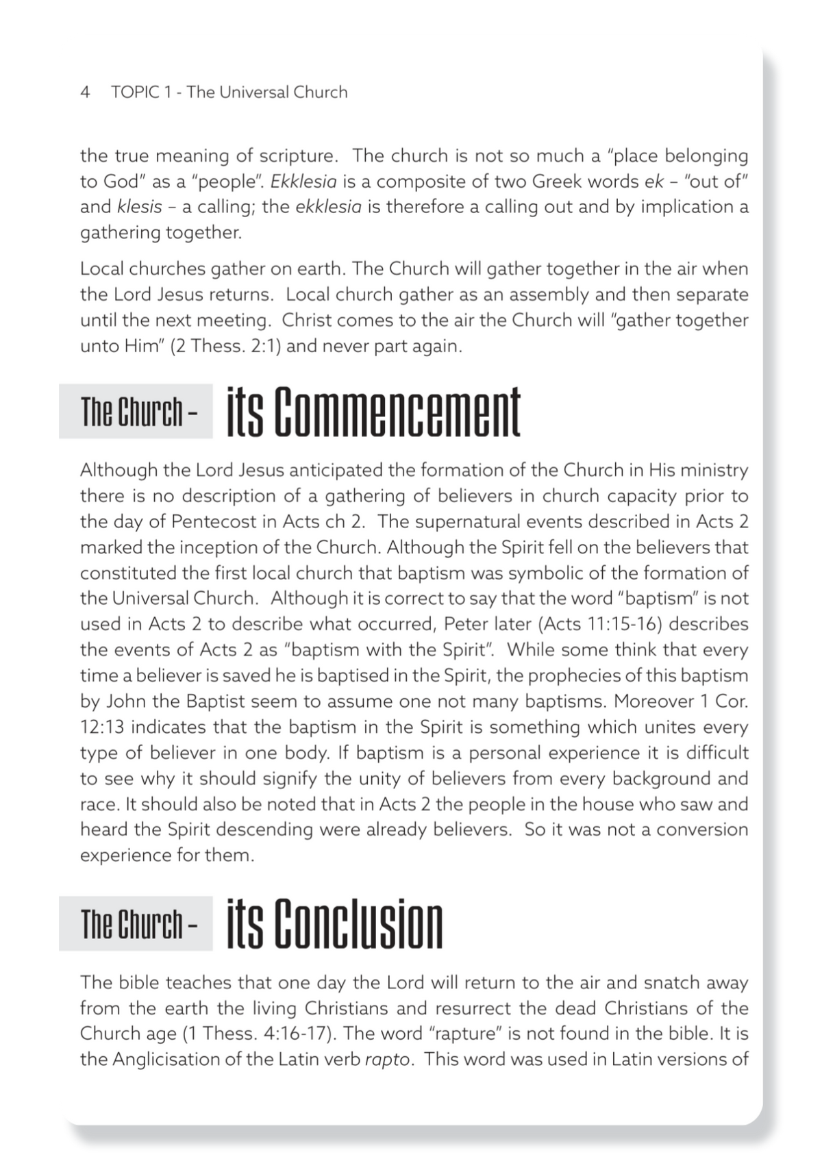 Book 1: The Church